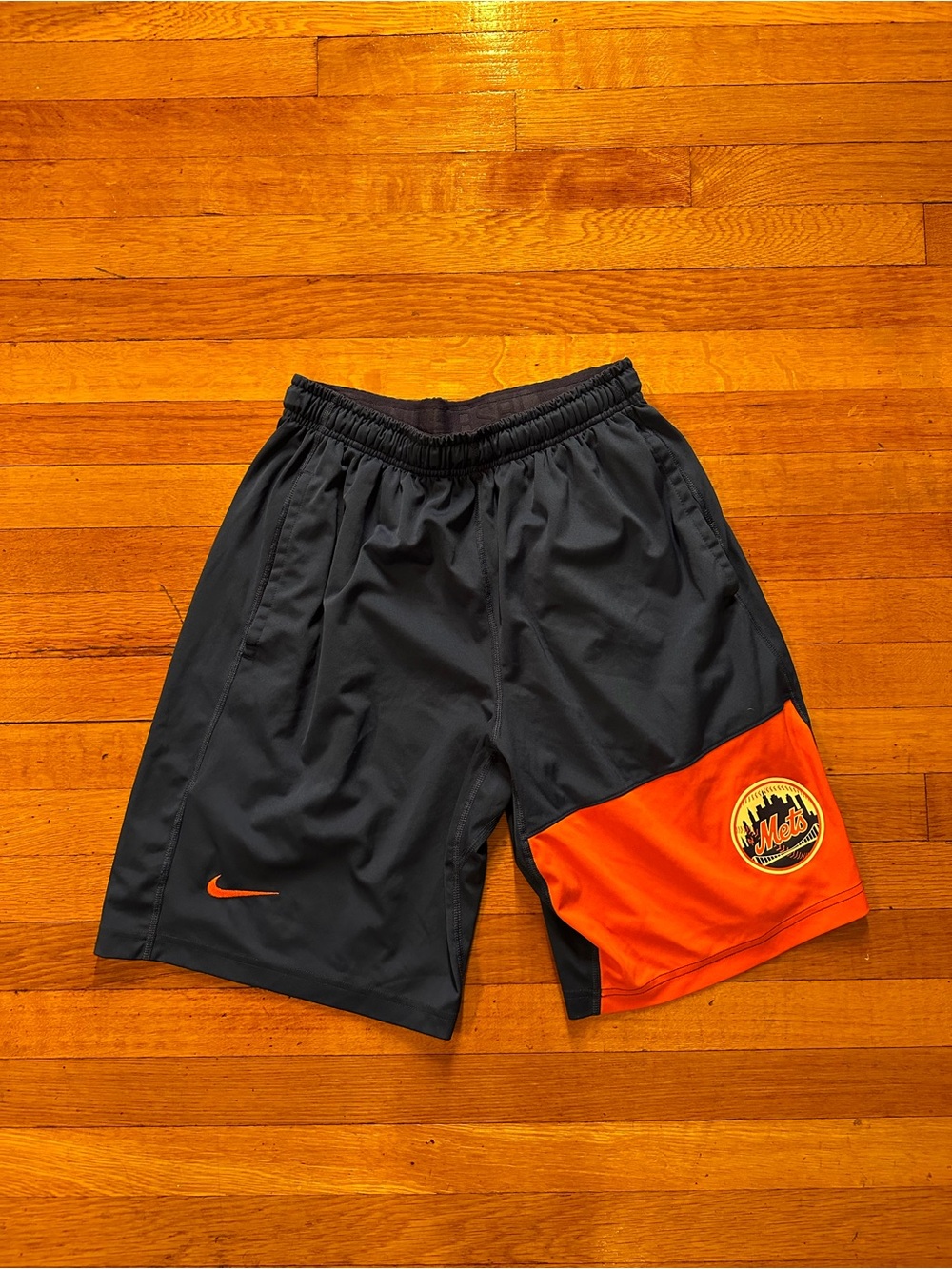New York Mets Men's Small Authentic Nike MLB Shorts Pockets Logo Dri Fit